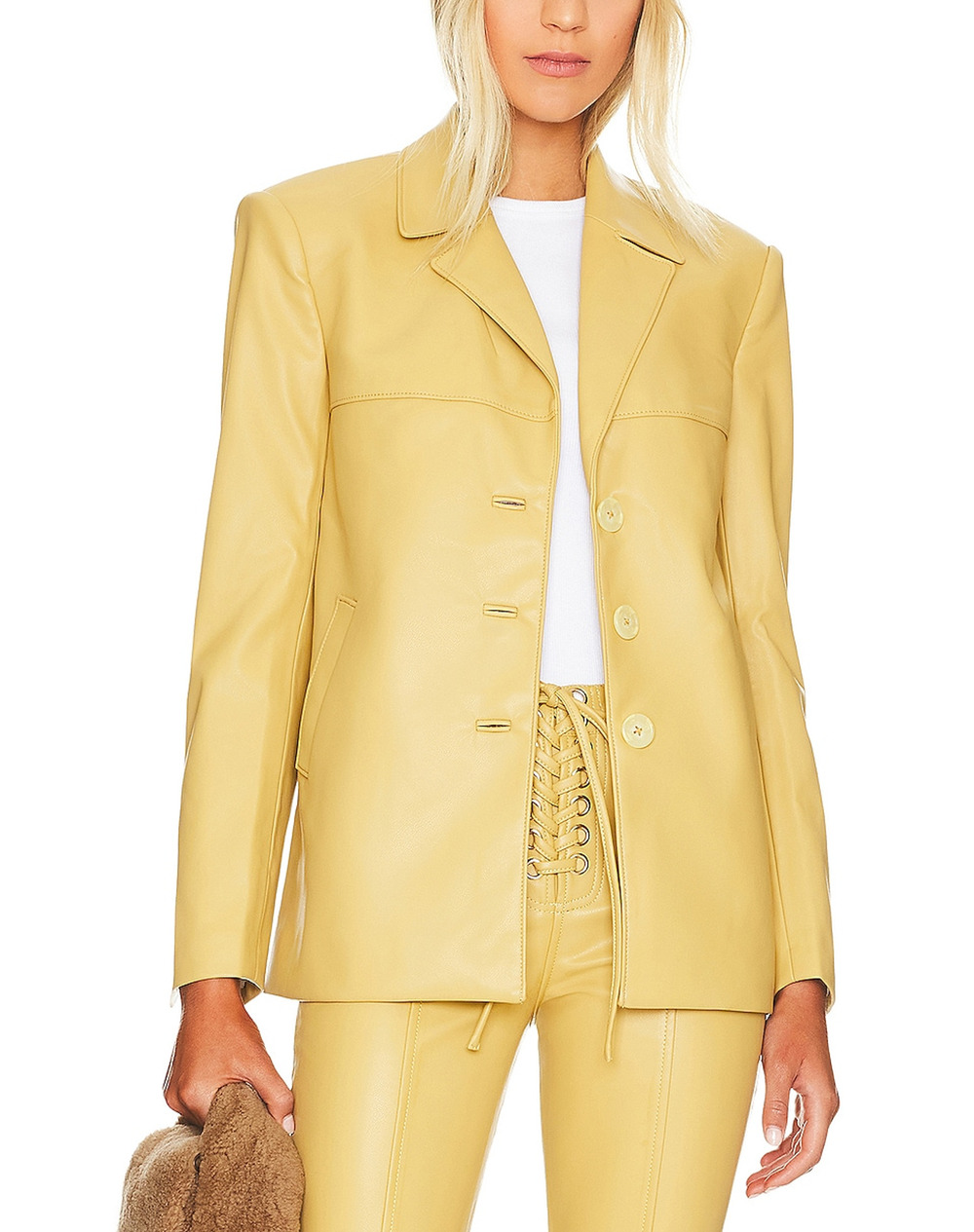 Song Of Style Sleek Beige Rhona Blazer Size S